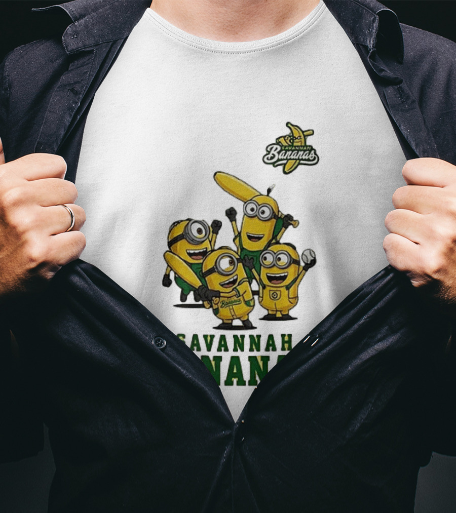 Minions Savannah Bananas Baseball Team Banana Ball Characters T-Shirt
