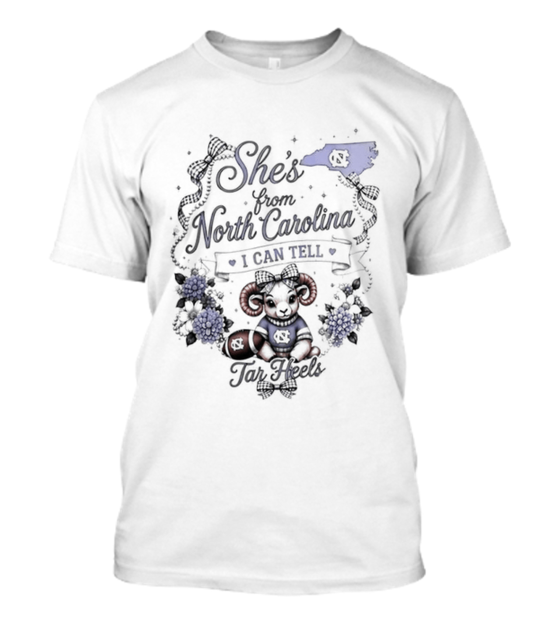 She's From North Carolina Tar Heels I Can Tell T-Shirt