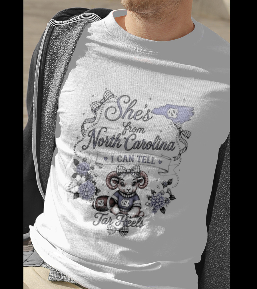 She's From North Carolina Tar Heels I Can Tell T-Shirt