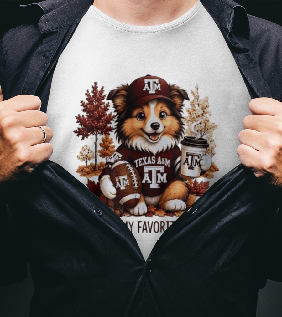 Texas A&M Dog Fall Is My Favorite Color Football Coffee T-Shirt