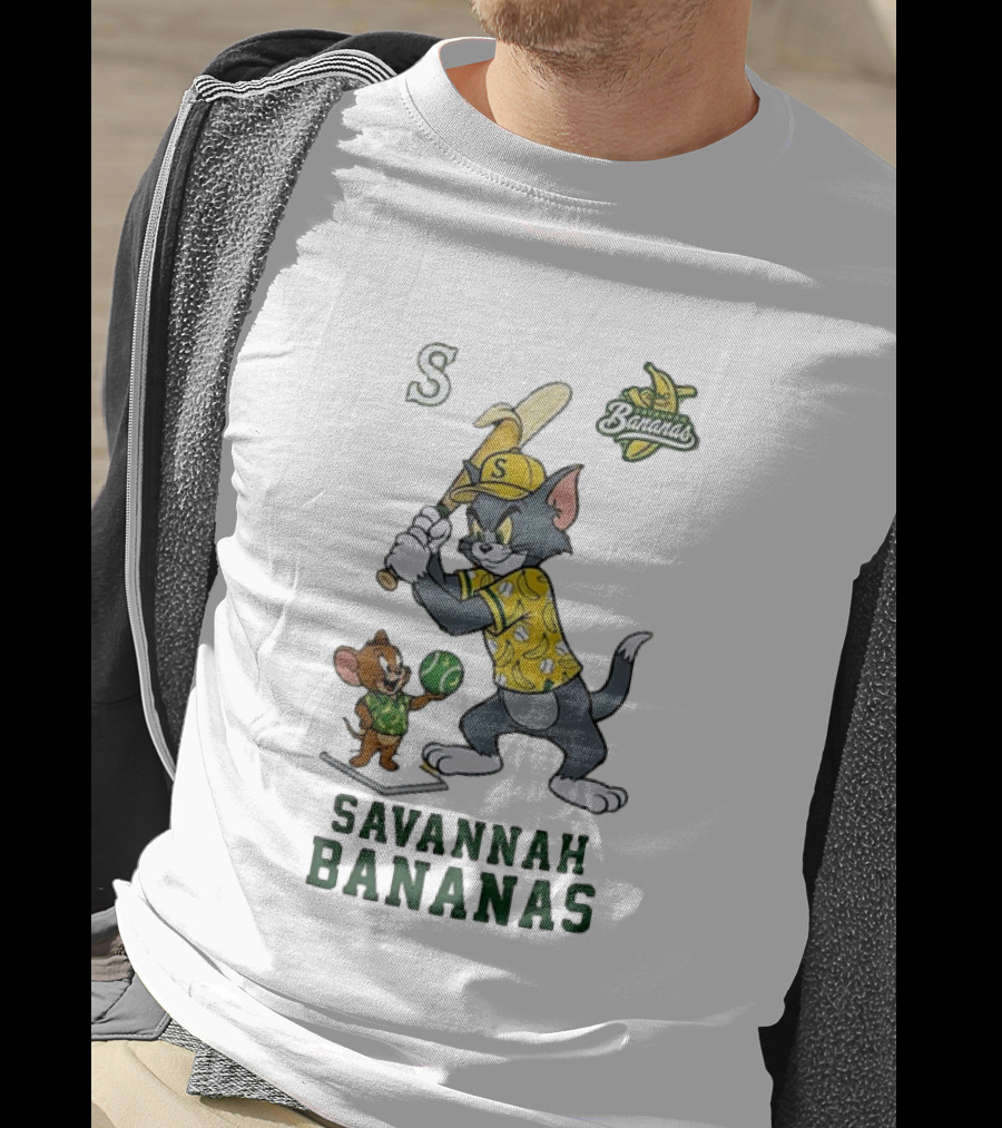 Tom And Jerry Savannah Bananas Baseball Fan T-Shirt