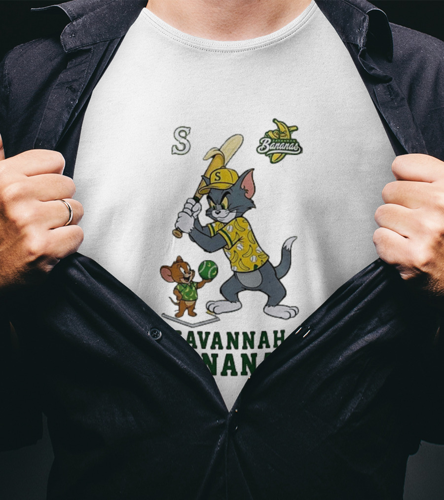 Tom And Jerry Savannah Bananas Baseball Fan T-Shirt