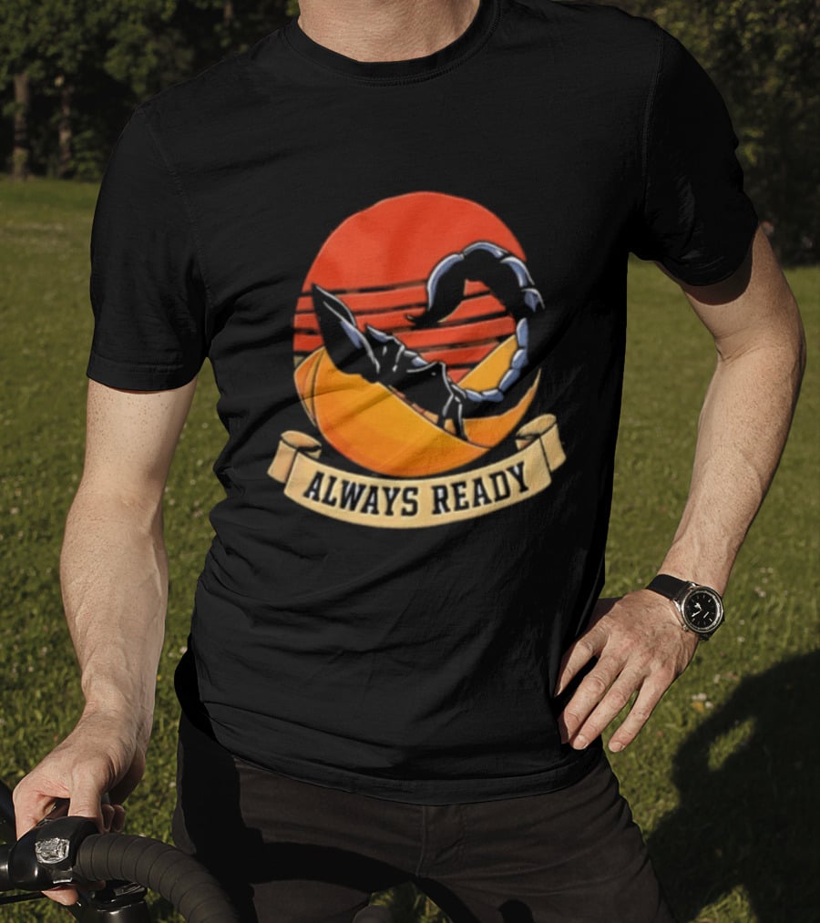 Always Ready Scorpion Desert Sunset Ribbon T-Shirt