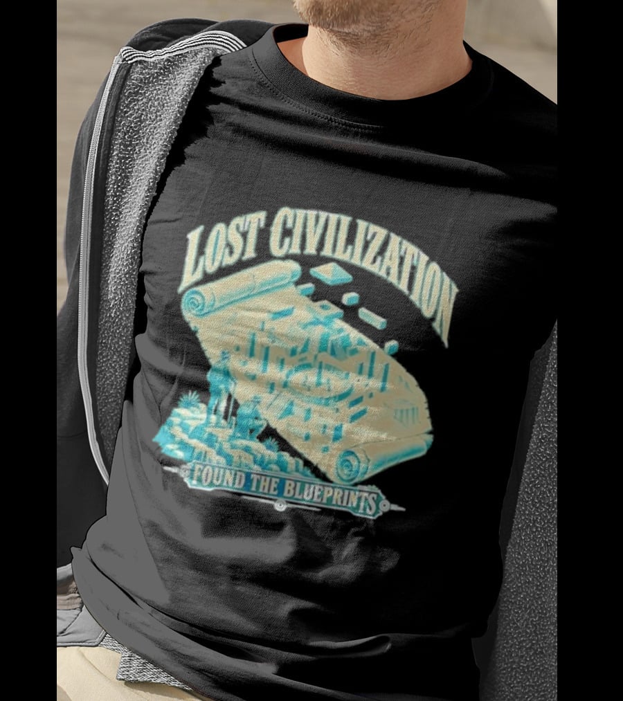 Lost Civilization Ancient Exploration Found Blueprints T-Shirt