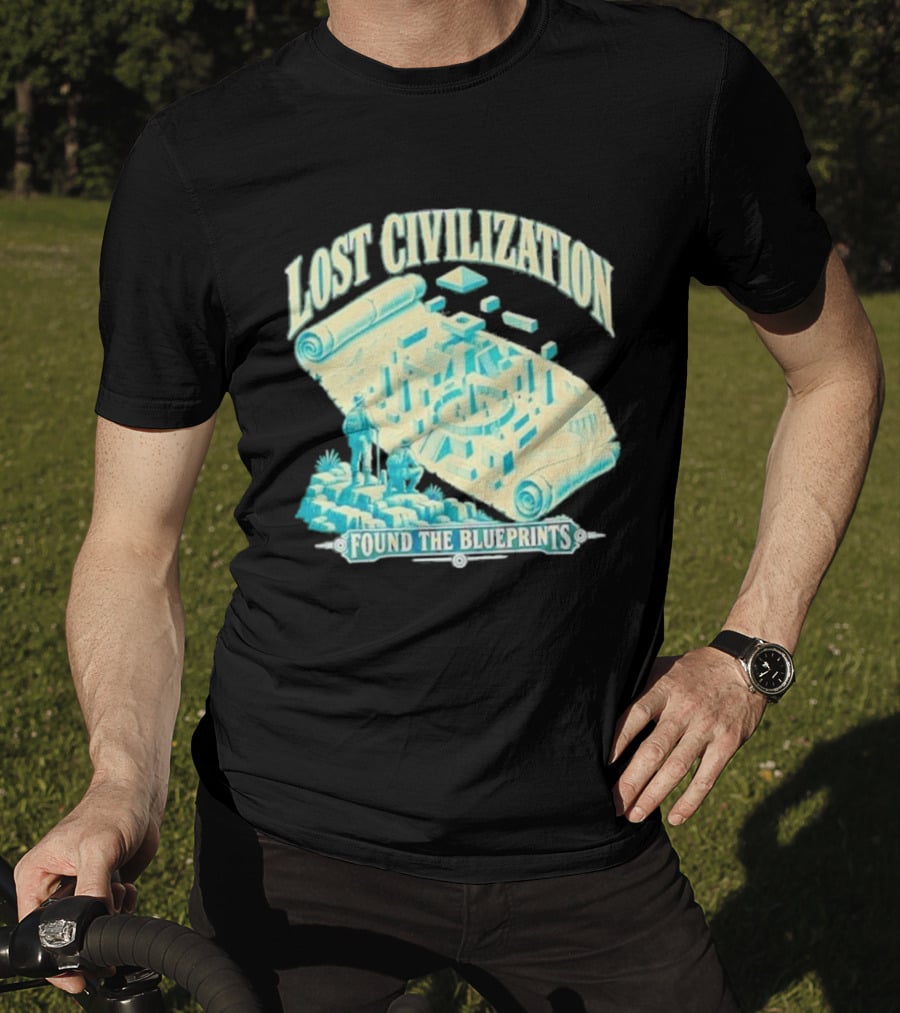 Lost Civilization Ancient Exploration Found Blueprints T-Shirt
