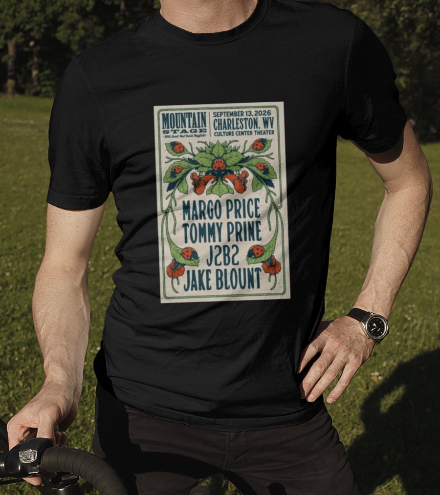 Mountain Stage Margo Price Tommy Prine J2B2 Jake Blount Charleston WV September 13 2026 Culture Center Theater T-Shirt