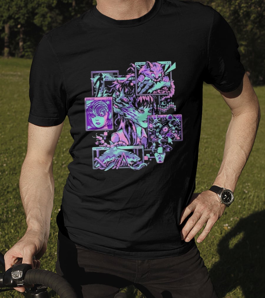 Scarred Crawler Glitch Aesthetic Portraits And Digital Art Panels T-Shirt