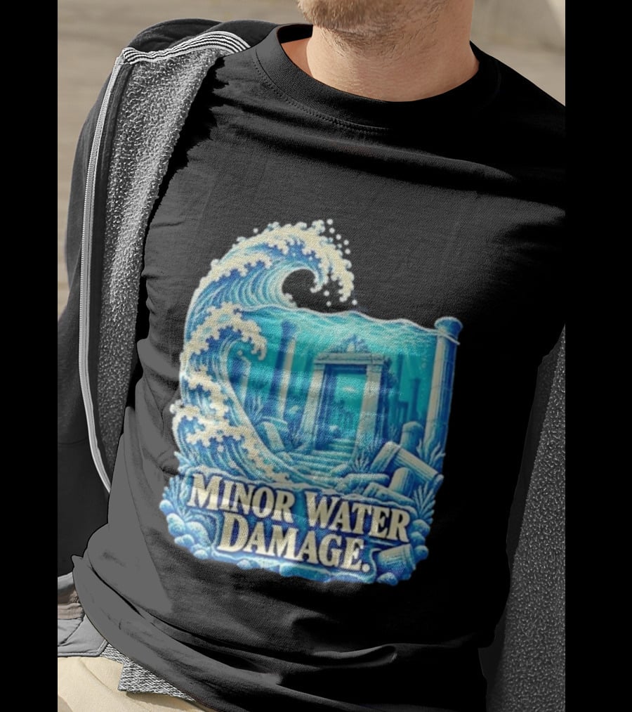 Minor Water Damage Ancient Architecture Underwater Ruins T-Shirt