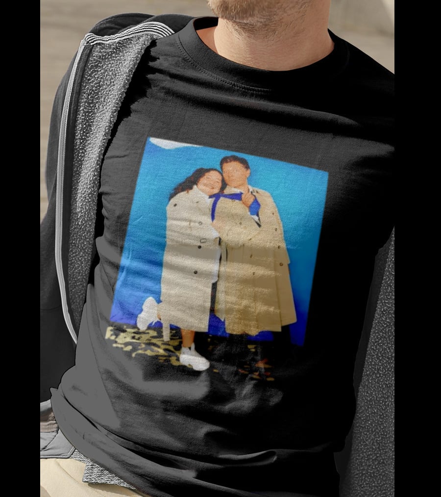 Misha Collins Castiel Supernatural Photo Trench Coat And Tie T-Shirt
