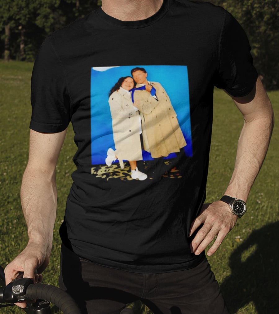Misha Collins Castiel Supernatural Photo Trench Coat And Tie T-Shirt