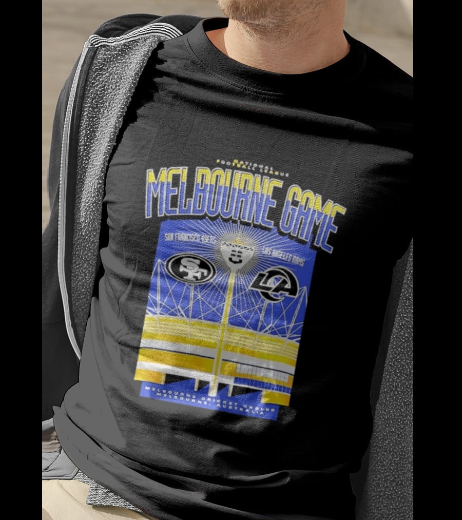 Melbourne Game San Francisco 49ers Vs Los Angeles Rams Melbourne Cricket Ground Australia T-Shirt