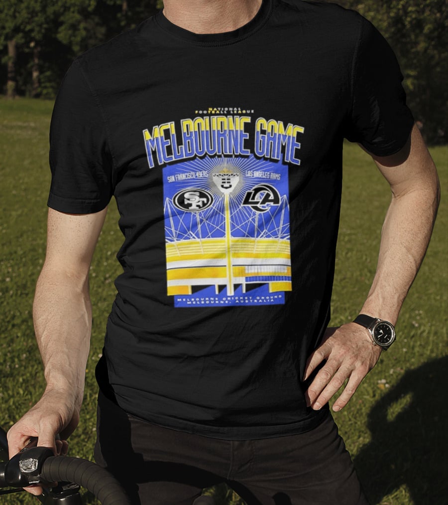 Melbourne Game San Francisco 49ers Vs Los Angeles Rams Melbourne Cricket Ground Australia T-Shirt