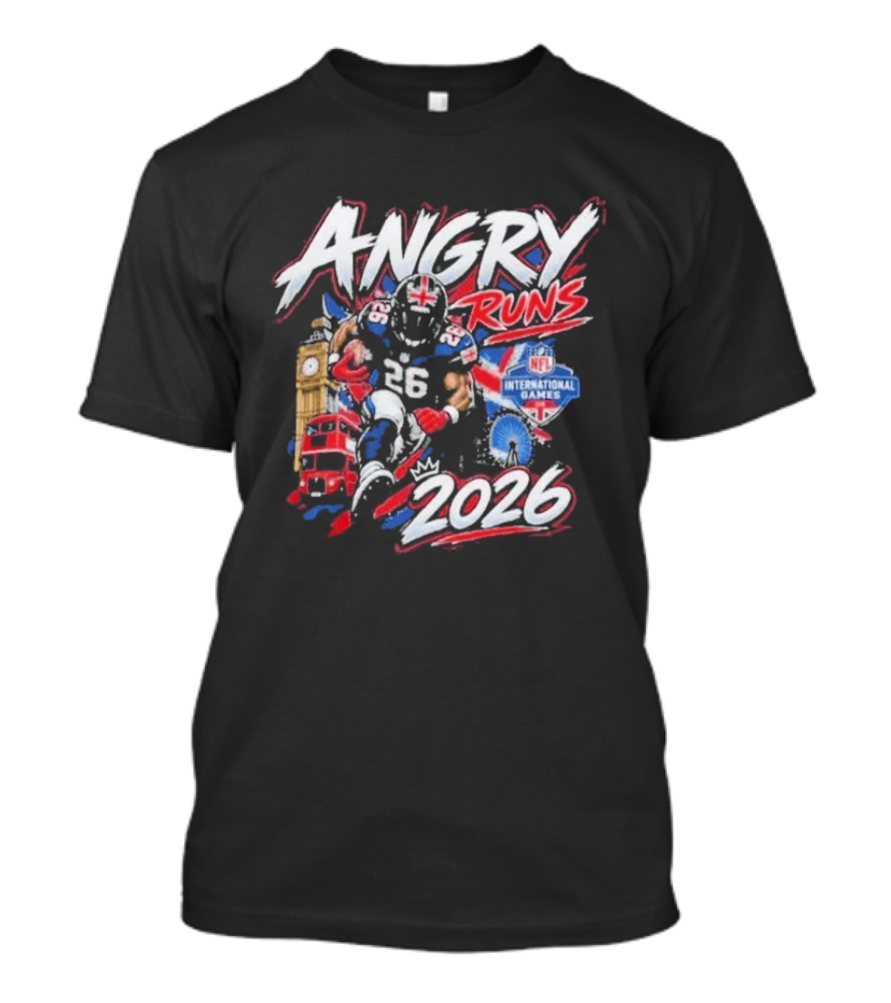 Angry Runs 2026 NFL International Games 56 London T-Shirt