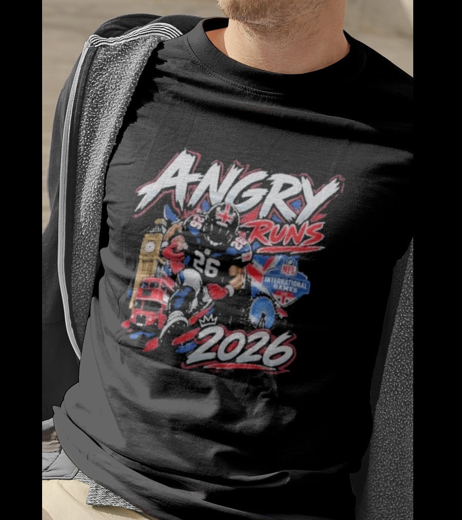 Angry Runs 2026 NFL International Games 56 London T-Shirt