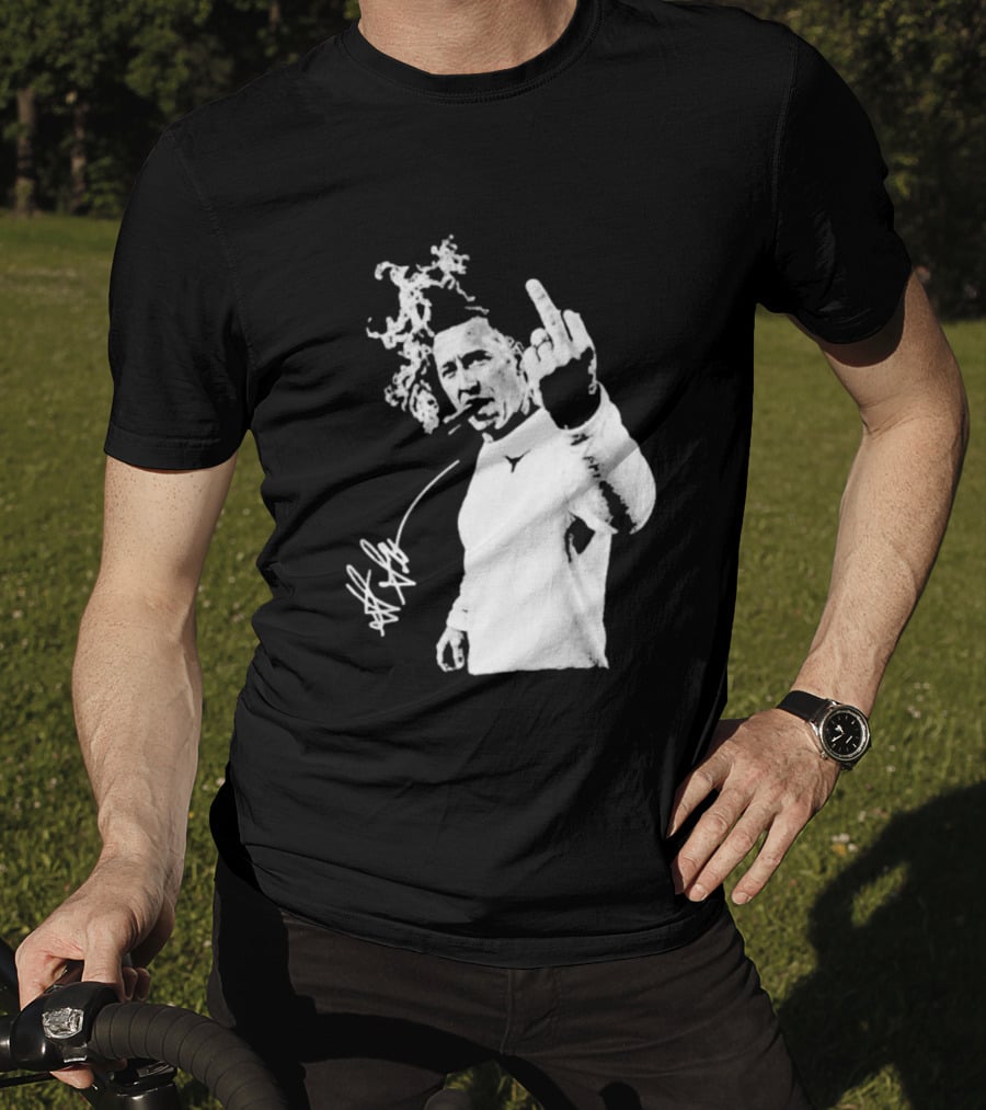 Steve Sarkisian Gesture Smoking Cigar Signature T-Shirt