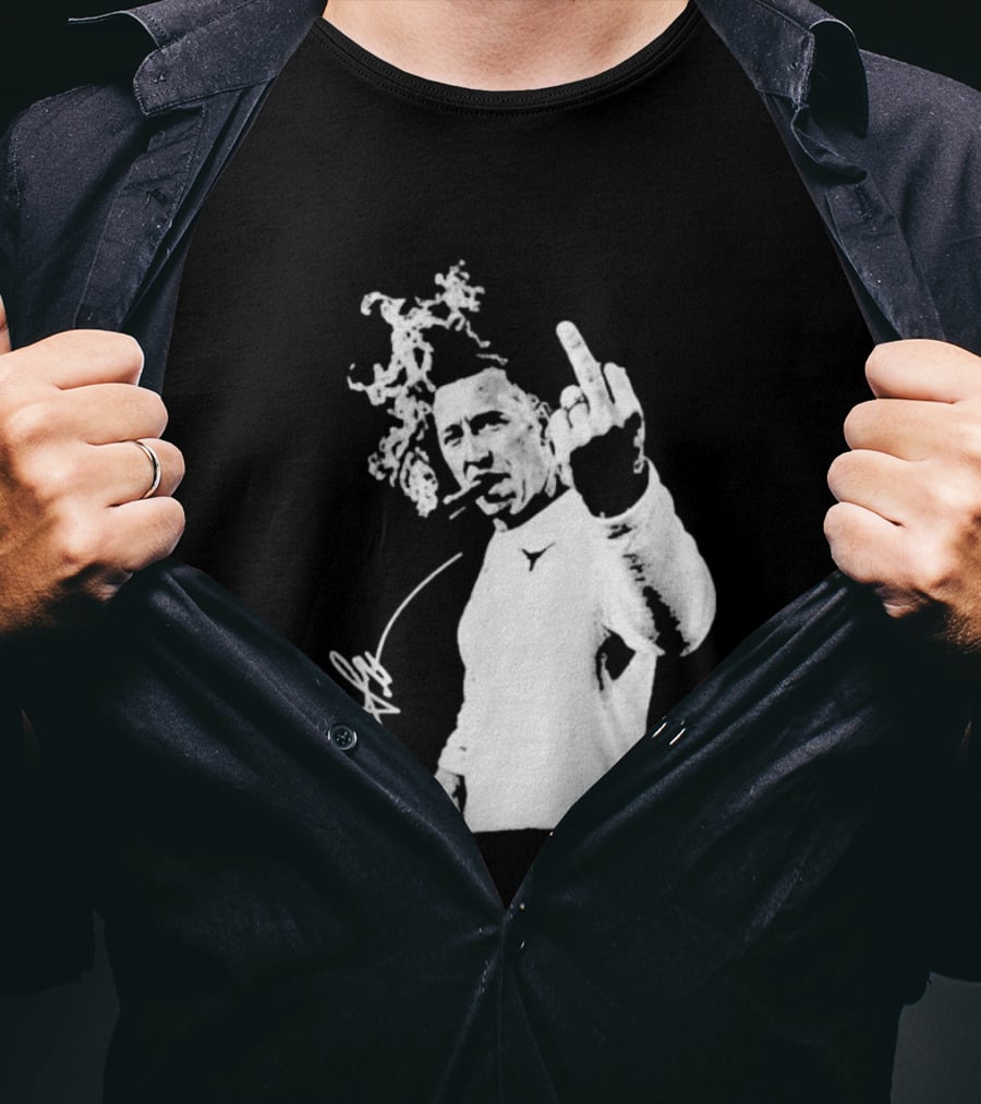 Steve Sarkisian Gesture Smoking Cigar Signature T-Shirt