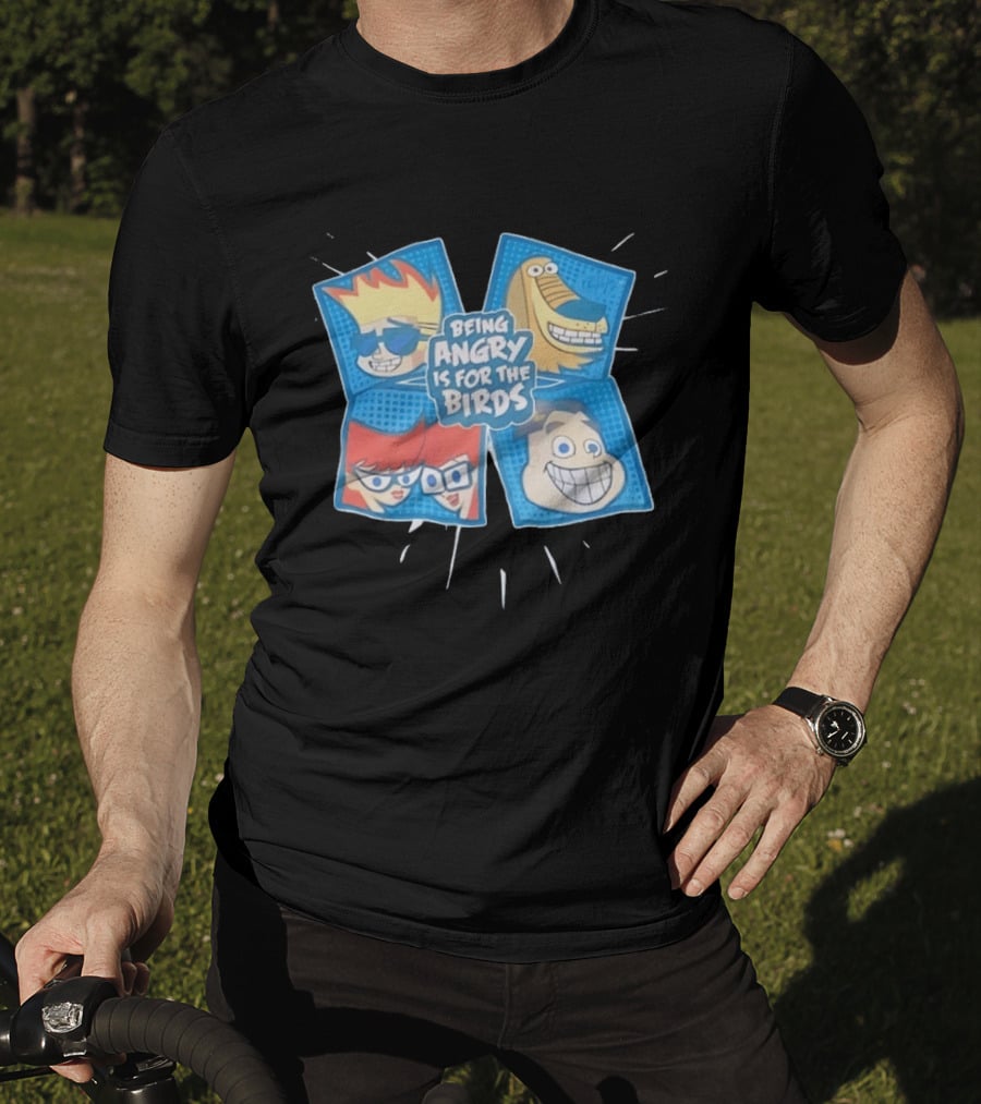 Johnny Test Cartoon Characters Being Angry Is For The Birds T-Shirt