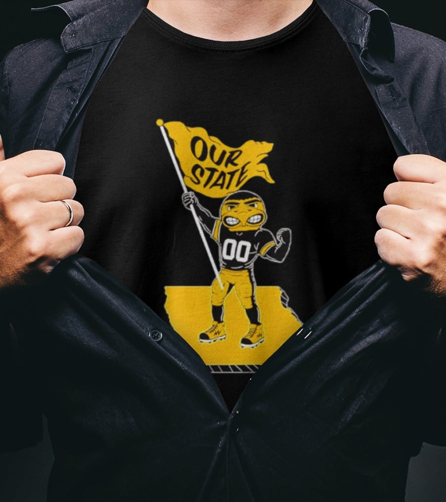 Our State Flag Iowa Beat Iowa State Sports Mascot Victory T-Shirt