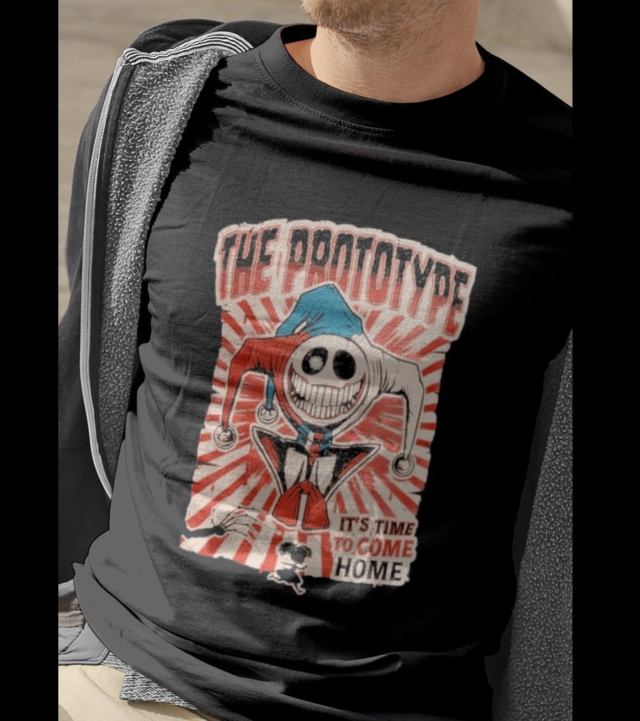 The Prototype It's Time To Come Home Jester Skull Red Blue Suit T-Shirt