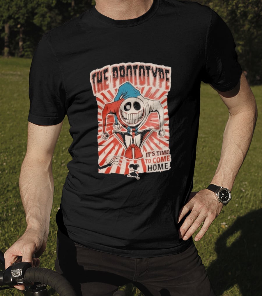 The Prototype It's Time To Come Home Jester Skull Red Blue Suit T-Shirt