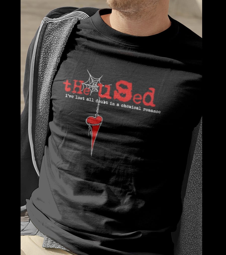 The Used I've Lost All Doubt In A Chemical Romance Heart And Spider Web T-Shirt