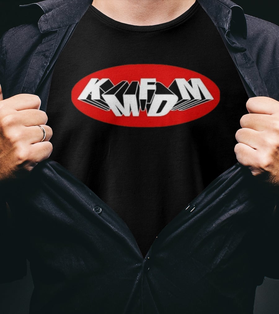 KMFDM Industrial Rock Electronic Music Oval Red T-Shirt