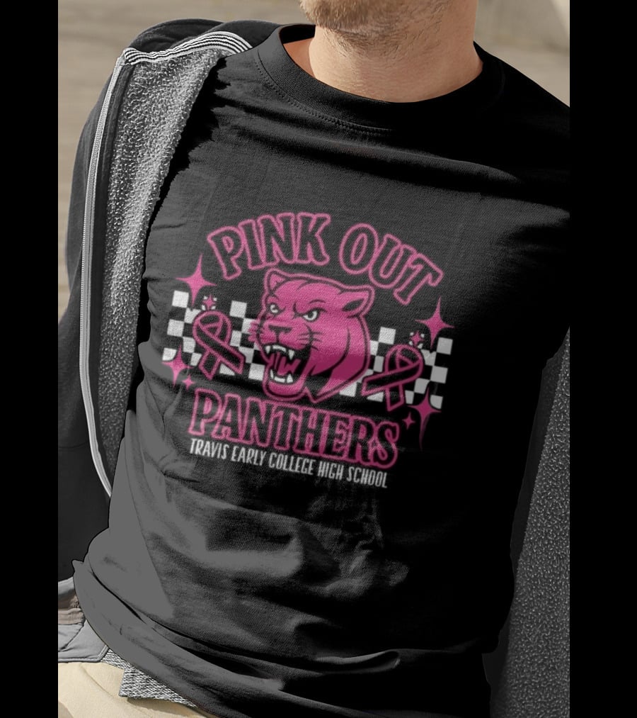 Pink Out Panthers Travis Early College High School T-Shirt