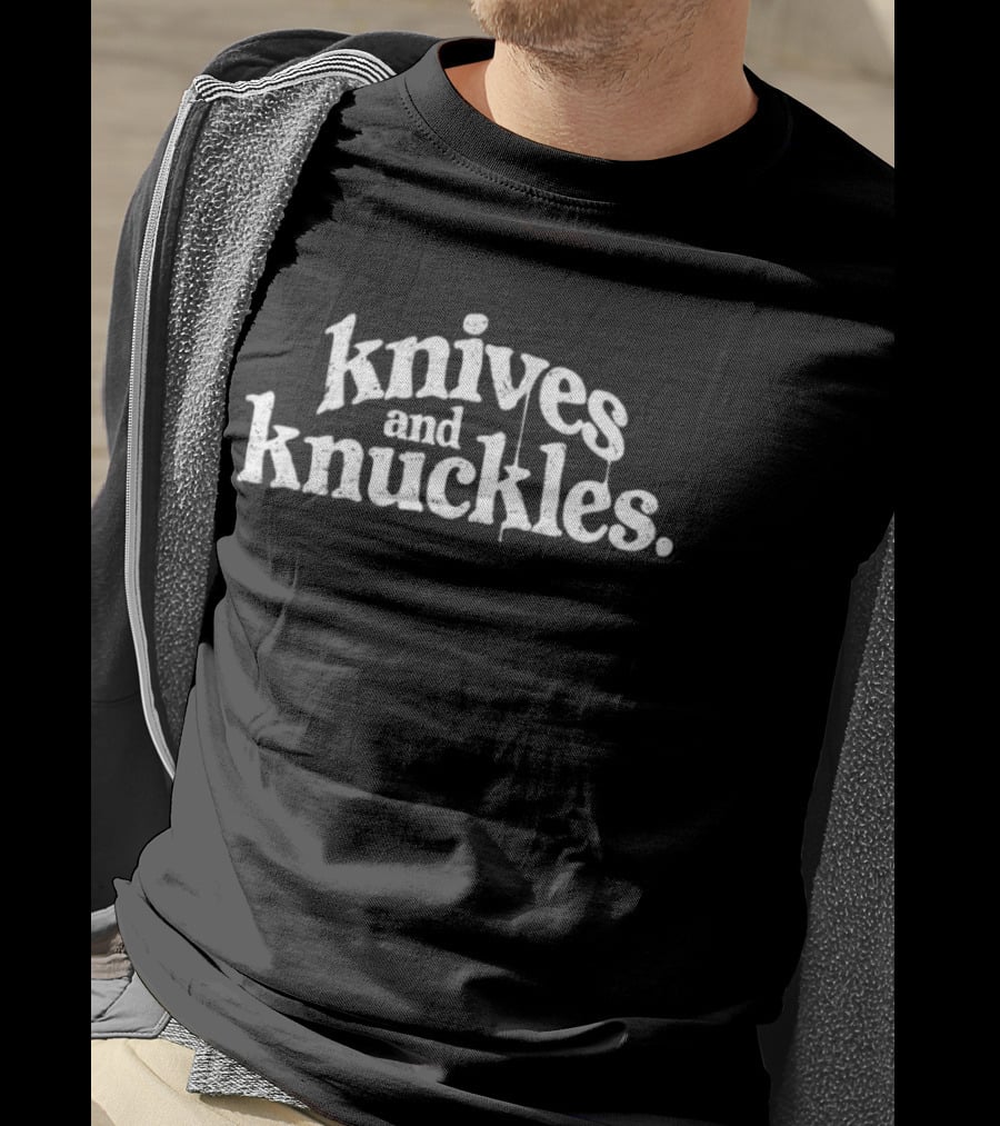 Knives And Knuckles Street Fight Weapon T-Shirt