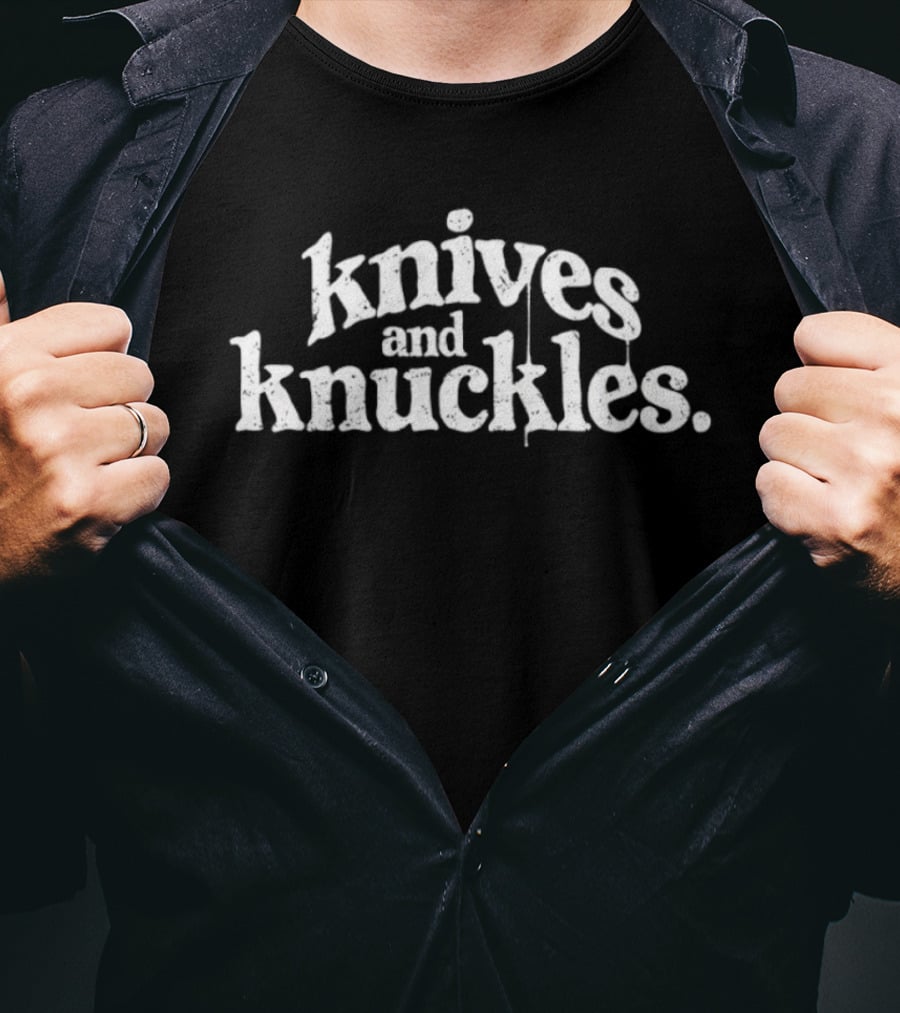 Knives And Knuckles Street Fight Weapon T-Shirt
