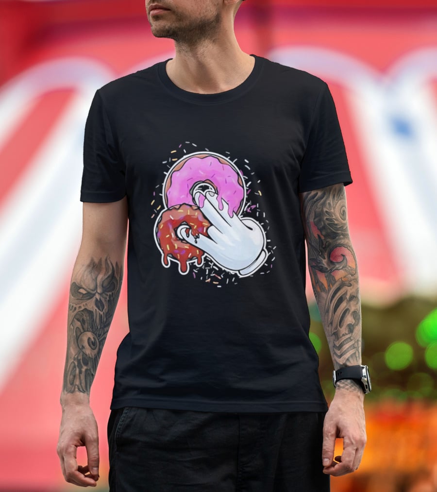 Two In The Pink One In The Stink Donut Gesture Sprinkles T-Shirt