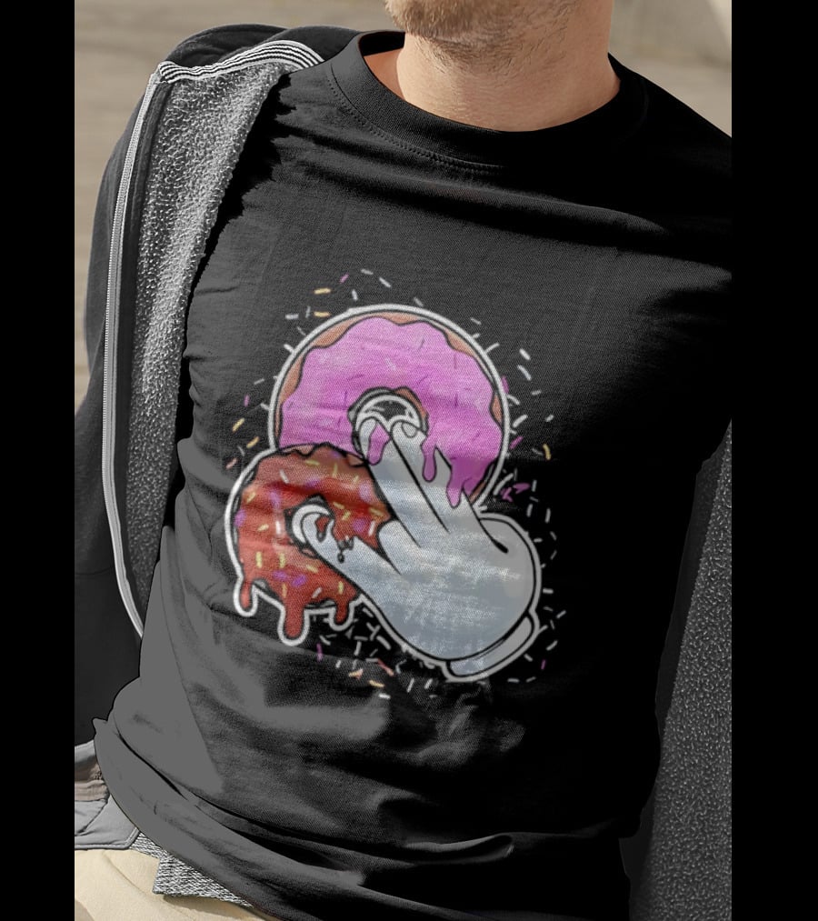 Two In The Pink One In The Stink Donut Gesture Sprinkles T-Shirt
