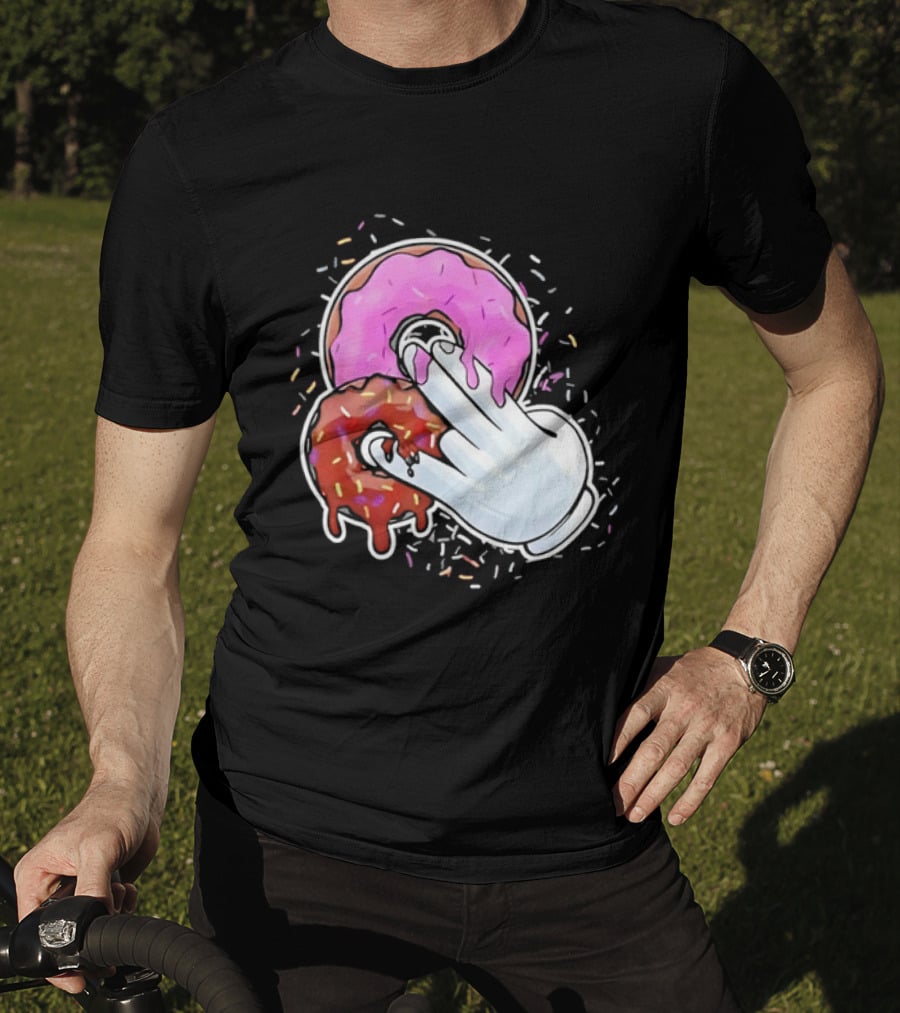 Two In The Pink One In The Stink Donut Gesture Sprinkles T-Shirt
