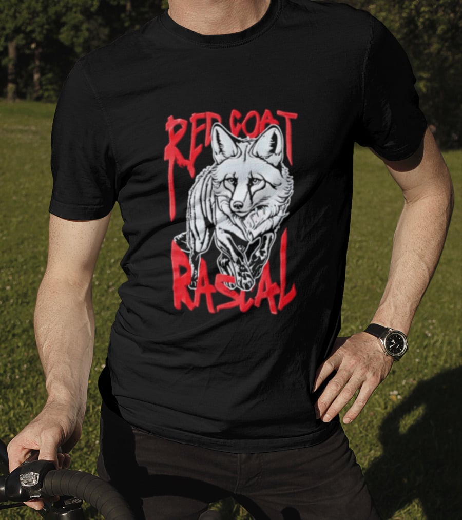 Red Coat Rascal Distressed Running Fox T-Shirt