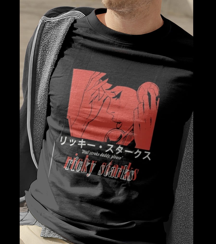 Ricky Starks Please Dial Stroke Daddy Japanese Style AEW T-Shirt