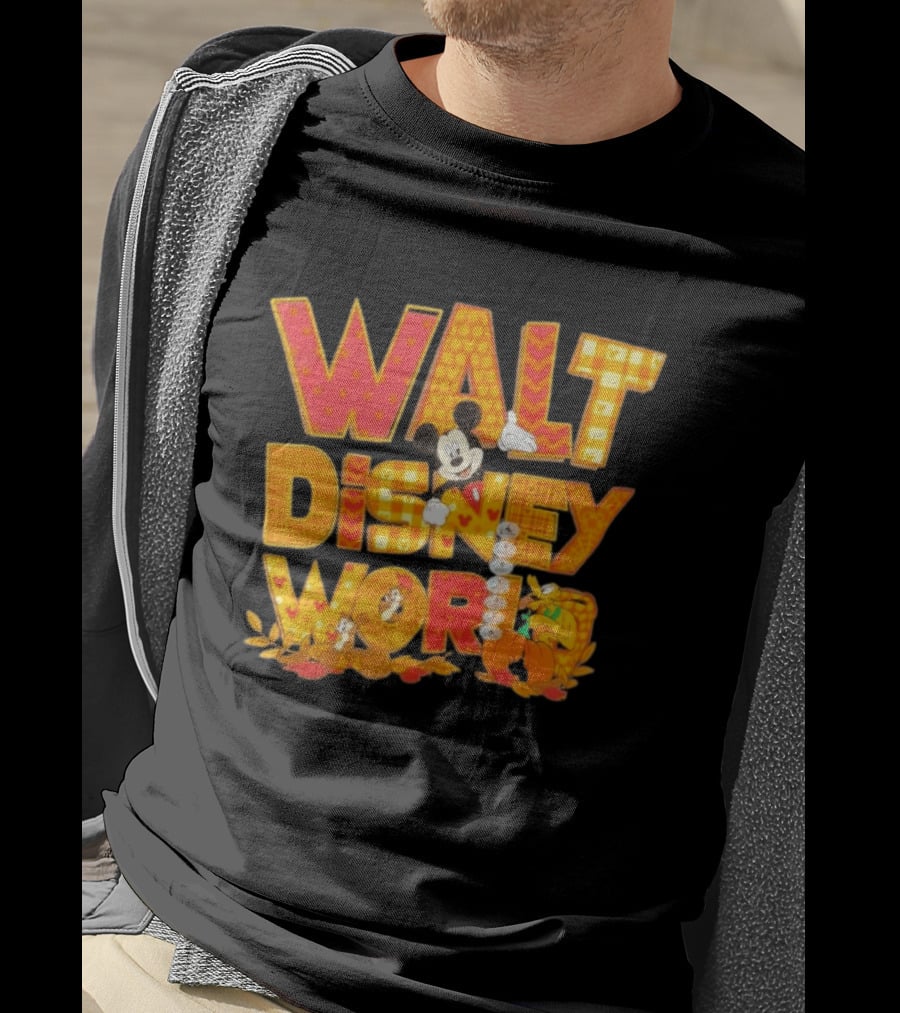 Walt Disney World Mickey Mouse Pluto Disney Characters Fall T-Shirt