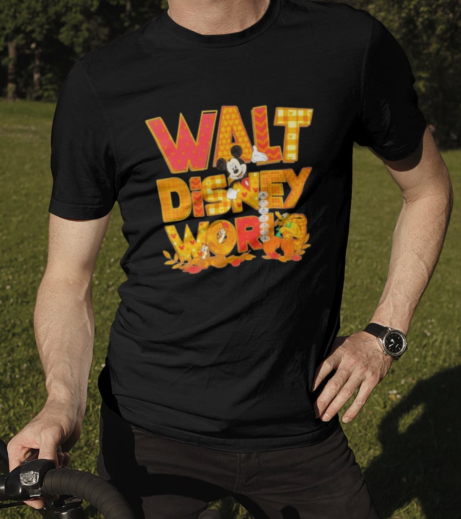 Walt Disney World Mickey Mouse Pluto Disney Characters Fall T-Shirt