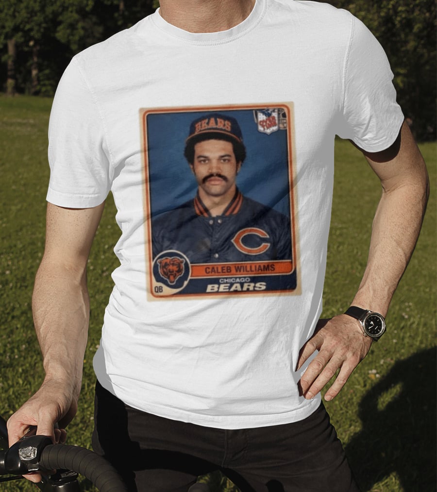 Caleb Williams Chicago Bears QB Vintage Football Card T-Shirt