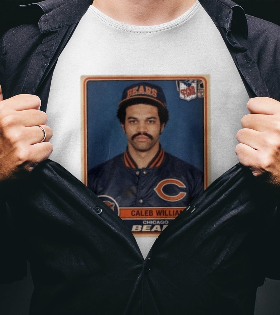 Caleb Williams Chicago Bears QB Vintage Football Card T-Shirt