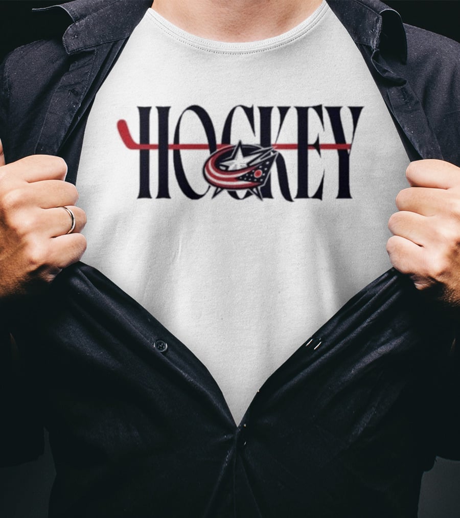 Columbus Blue Jackets Hockey Stick T-Shirt