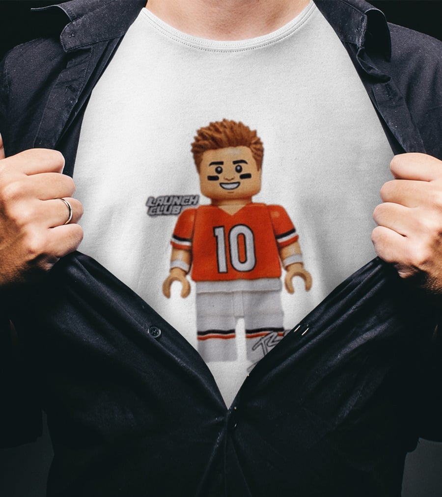 Denver Broncos Quarterback Bo Nix Launch Club 10 T-Shirt