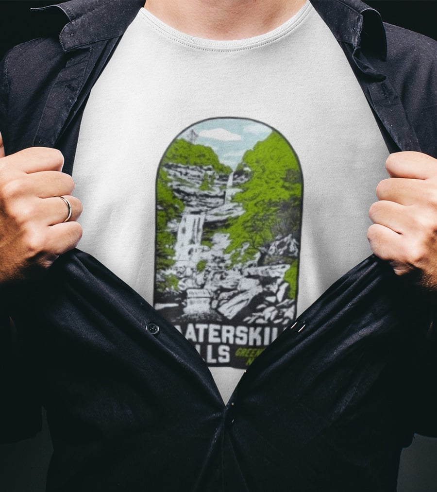 Kaaterskill Falls Greene Co NY Scenic Nature Waterfall Landscape T-Shirt
