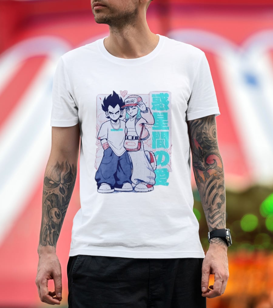 Vegeta Bulma Capsule Corp Love Dragon Ball Z Kanji T-Shirt