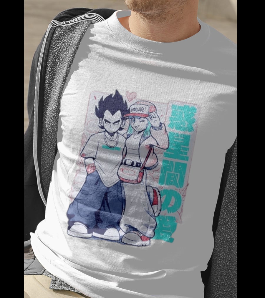 Vegeta Bulma Capsule Corp Love Dragon Ball Z Kanji T-Shirt
