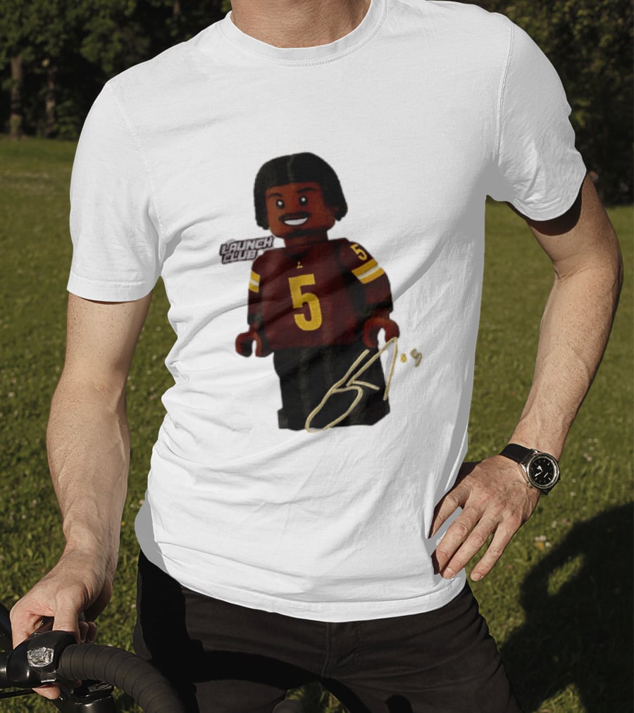 Washington Commanders Quarterback Jayden Daniels Launch Club Number 5 T-Shirt
