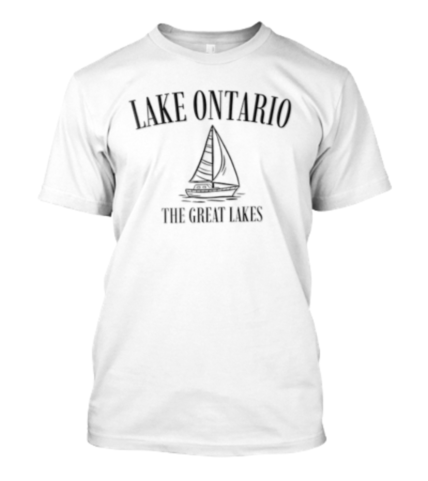 Lake Ontario The Great Lakes Sailboat Waves T-Shirt
