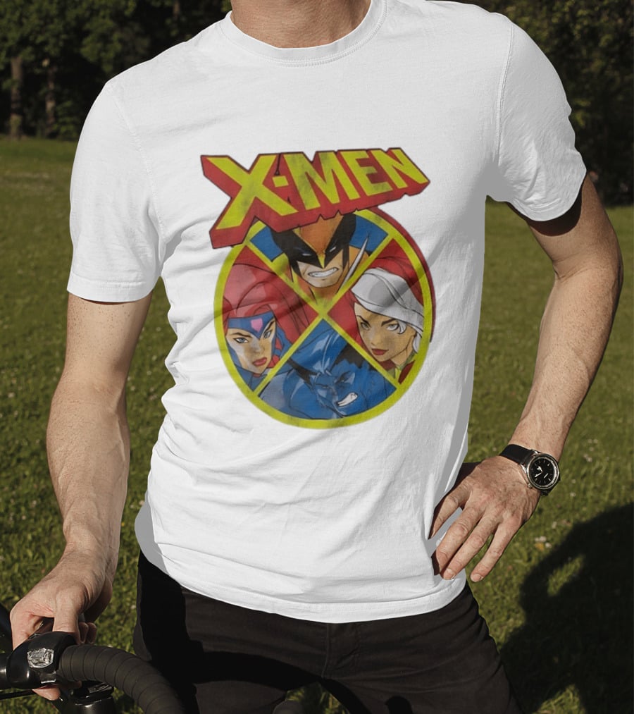 X Men Wolverine Jean Grey Rogue Beast Classic Comic Characters T-Shirt