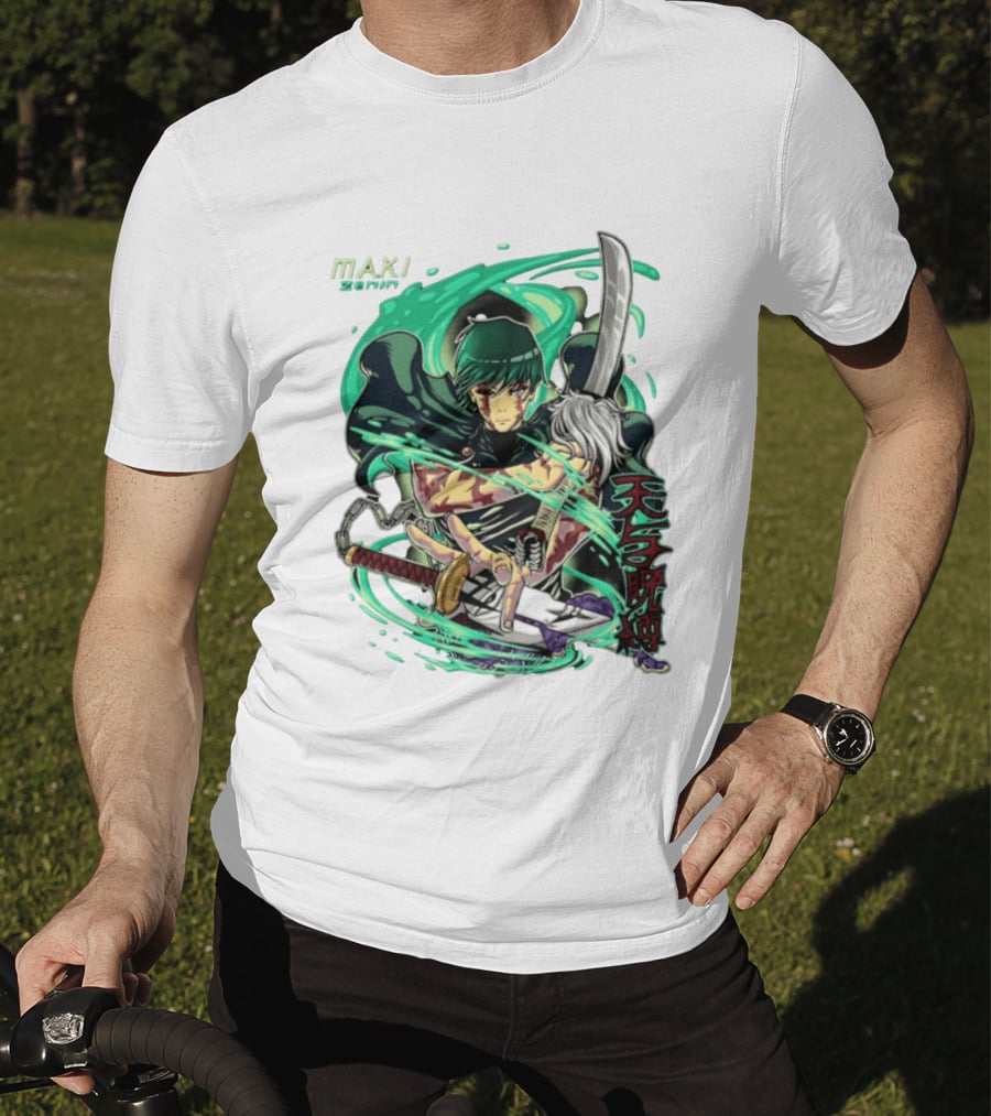 Maki Zenin Jujutsu Kaisen Anime Manga JJK Sword T-Shirt