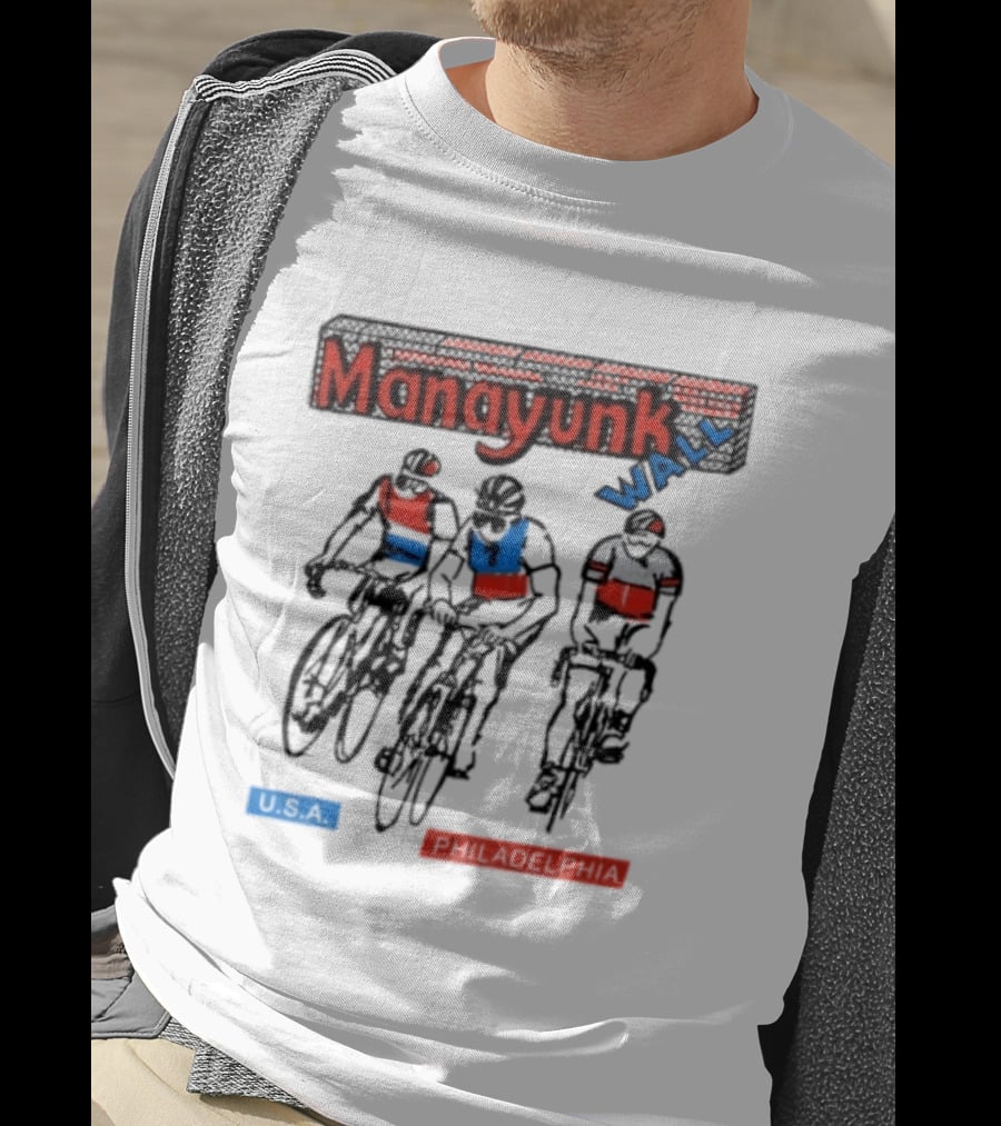 Manayunk Wall Classic USA Philadelphia Cycling Event T-Shirt
