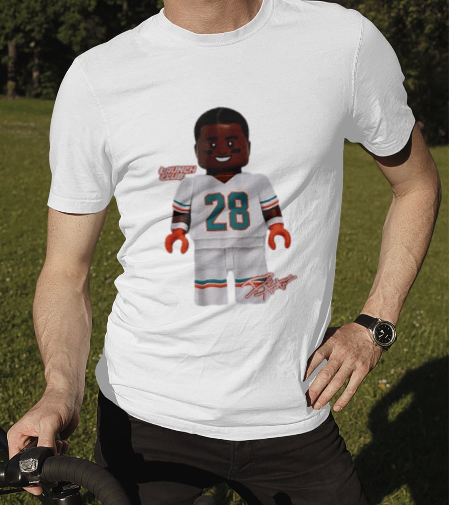Miami Dolphins De'Von Achane 28 Launch Code Lego T-Shirt