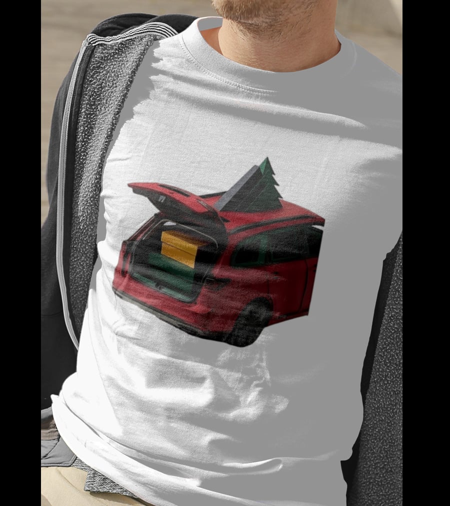 Most Likely To Pack The Car Festive Holiday Travel Scene With Christmas Tree And Gifts T-Shirt